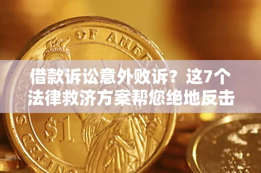 武汉借款诉讼意外败诉？这7个法律救济方案帮您绝地反击！
