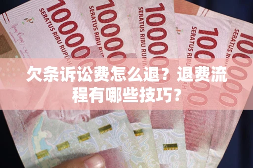 武汉欠条诉讼费怎么退？退费流程有哪些技巧？