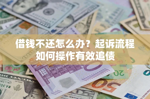 武汉借钱不还怎么办？起诉流程如何操作有效追债