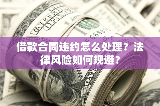 武汉借款合同违约怎么处理？法律风险如何规避？